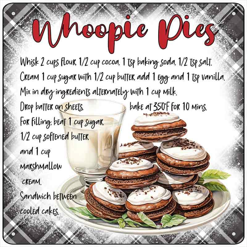 Whoopie Pies Recipe Novelty Metal Square Sign SQ-1694 6" Sign (MSQ)