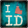 I Love Idaho Novelty Metal Square Sign 12" Sign (SQ)