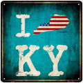 I Love Kentucky Novelty Metal Square Sign 12" Sign (SQ)