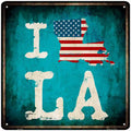 I Love Louisiana Novelty Metal Square Sign 12" Sign (SQ)