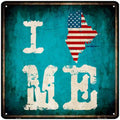 I Love Maine Novelty Metal Square Sign 12" Sign (SQ)