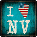I Love Nevada Novelty Metal Square Sign 12" Sign (SQ)
