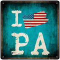 I Love Pennsylvania Novelty Metal Square Sign 12" Sign (SQ)