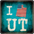 I Love Utah Novelty Metal Square Sign 12" Sign (SQ)