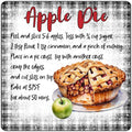 Apple Pie Recipe Novelty Metal Square Sign SQ-1675 12" Sign (SQ)