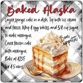 Baked Alaska Recipe Novelty Metal Square Sign SQ-1676 12" Sign (SQ)