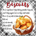 Biscuits Recipe Novelty Metal Square Sign SQ-1678 12" Sign (SQ)