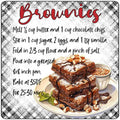 Brownies Recipe Novelty Metal Square Sign SQ-1680 12" Sign (SQ)