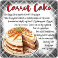 Carrot Cake Recipe Novelty Metal Square Sign SQ-1681 12" Sign (SQ)