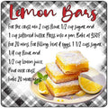 Lemon Bars Recipe Novelty Metal Square Sign SQ-1687 12" Sign (SQ)