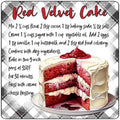 Red Velvet Cake Recipe Novelty Metal Square Sign SQ-1691 12" Sign (SQ)