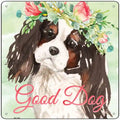 Black King Charles Spaniel Good Dog Novelty Square Sign 12" Sign (SQ)
