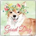 Corgi Good Dog Novelty Square Sign 12" Sign (SQ)