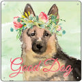German Shepherd Good Dog Novelty Square Sign 12" Sign (SQ)