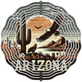 Arizona Landscape with Eagle Novelty Metal Wind Spinner 10" Spinner (WCS)