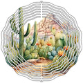 Desert Watercolor Photo Novelty Metal Wind Spinner 10" Spinner (WCS)