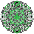 Weed Doily Pattern Novelty Metal Wind Spinner 10" Spinner (WCS)
