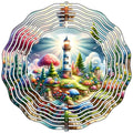 Whimsical Lighthouse Novelty Metal Wind Spinner 10" Spinner (WCS)