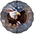 Eagle in Flight Novelty Metal Wind Spinner 10" Spinner (WCS)