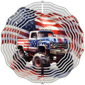 American Monster Truck Novelty Metal Wind Spinner 10" Spinner (WCS)