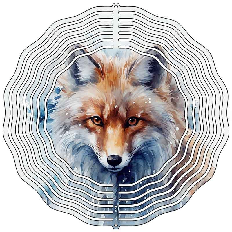 Wolf Novelty Metal Wind Spinner 10" Spinner (WCS)