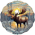 Moose Novelty Metal Wind Spinner 10" Spinner (WCS)