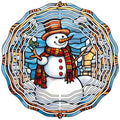 Snowman Novelty Metal Wind Spinner 10" Spinner (WCS)
