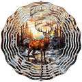 Deer in Woods Novelty Metal Wind Spinner 10" Spinner (WCS)