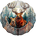 Deer Zoomed In Novelty Metal Wind Spinner 10" Spinner (WCS)