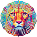 Lion Iridescence Novelty Metal Wind Spinner 10" Spinner (WCS)