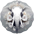 Elephant Mounted on Wall Novelty Metal Wind Spinner 10" Spinner (WCS)