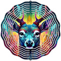 Deer Iredescence Novelty Metal Wind Spinner 10" Spinner (WCS)