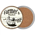 Farmers Market Eggs Novelty Circle Coaster Set of 4 3.5" Coaster (Sets of 4) (CC)
