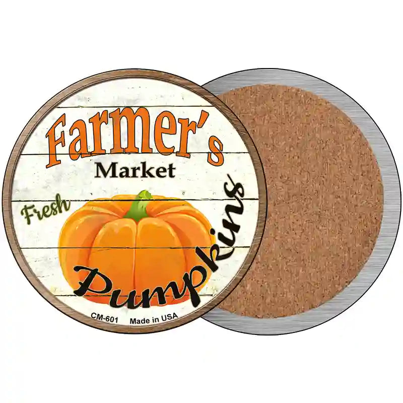 Farmers Market Pumpkins Novelty Circle Coaster Set of 4 3.5" Coaster (Sets of 4) (CC)