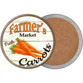 Farmers Market Carrots Novelty Circle Coaster Set of 4 3.5" Coaster (Sets of 4) (CC)