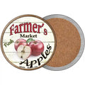 Farmers Market Apples Novelty Circle Coaster Set of 4 3.5" Coaster (Sets of 4) (CC)