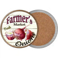 Farmers Market Onions Novelty Circle Coaster Set of 4 3.5" Coaster (Sets of 4) (CC)