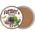 Farmers Market Grapes Novelty Circle Coaster Set of 4 3.5" Coaster (Sets of 4) (CC)