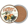 Farmers Market Squash Novelty Circle Coaster Set of 4 3.5" Coaster (Sets of 4) (CC)