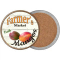 Farmers Market Mangos Novelty Circle Coaster Set of 4 3.5" Coaster (Sets of 4) (CC)
