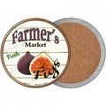 Farmers Market Figs Novelty Circle Coaster Set of 4 3.5" Coaster (Sets of 4) (CC)