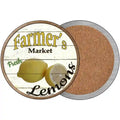 Farmers Market Lemons Novelty Circle Coaster Set of 4 3.5" Coaster (Sets of 4) (CC)