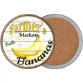 Farmers Market Bananas Novelty Circle Coaster Set of 4 3.5" Coaster (Sets of 4) (CC)