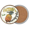 Farmers Market Pineapple Novelty Circle Coaster Set of 4 3.5" Coaster (Sets of 4) (CC)
