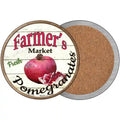 Farmers Market Pomegranates Novelty Circle Coaster Set of 4 3.5" Coaster (Sets of 4) (CC)