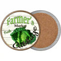 Farmers Market Cabbage Novelty Circle Coaster Set of 4 3.5" Coaster (Sets of 4) (CC)