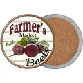 Farmers Market Beets Novelty Circle Coaster Set of 4 3.5" Coaster (Sets of 4) (CC)