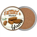 Farmers Market Yams Novelty Circle Coaster Set of 4 3.5" Coaster (Sets of 4) (CC)