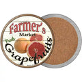 Farmers Market Grapefruits Novelty Circle Coaster Set of 4 3.5" Coaster (Sets of 4) (CC)