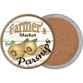Farmers Market Parsnips Novelty Circle Coaster Set of 4 3.5" Coaster (Sets of 4) (CC)